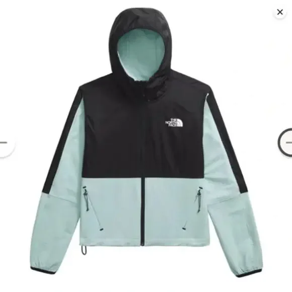 The North Face Womens Size M Tekware Grid Hybrid Full Zip Jacket Muted Pine